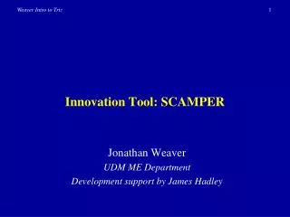 Innovation Tool: SCAMPER