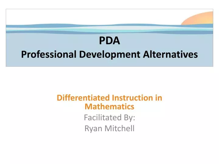 pda professional development alternatives