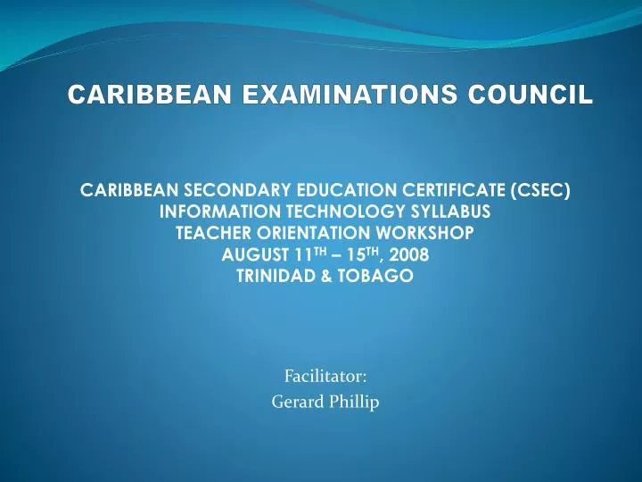 caribbean examinations council
