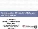 Next Generation ICT indicators: Challenges and Opportunities - slide 1