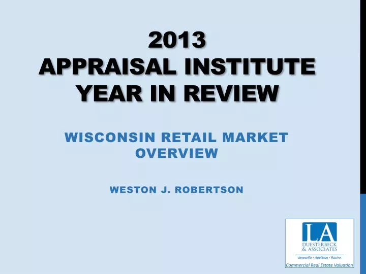 2013 appraisal institute year in review