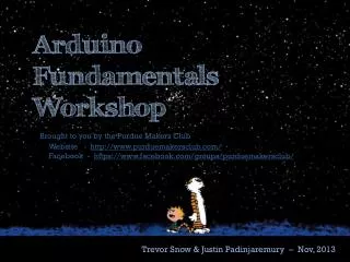Arduino Fundamentals Workshop