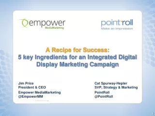 A Recipe for Success: 5 key Ingredients for an Integrated Digital Display Marketing Campaign