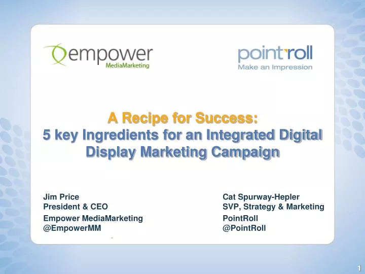 a recipe for success 5 key ingredients for an integrated digital display marketing campaign