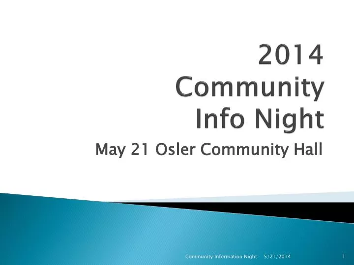 2014 community info night
