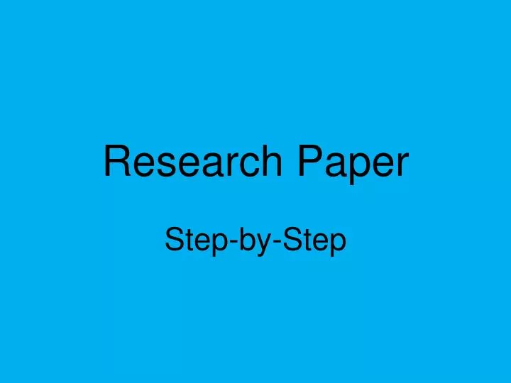 research paper