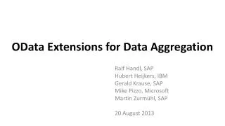 OData Extensions for Data Aggregation
