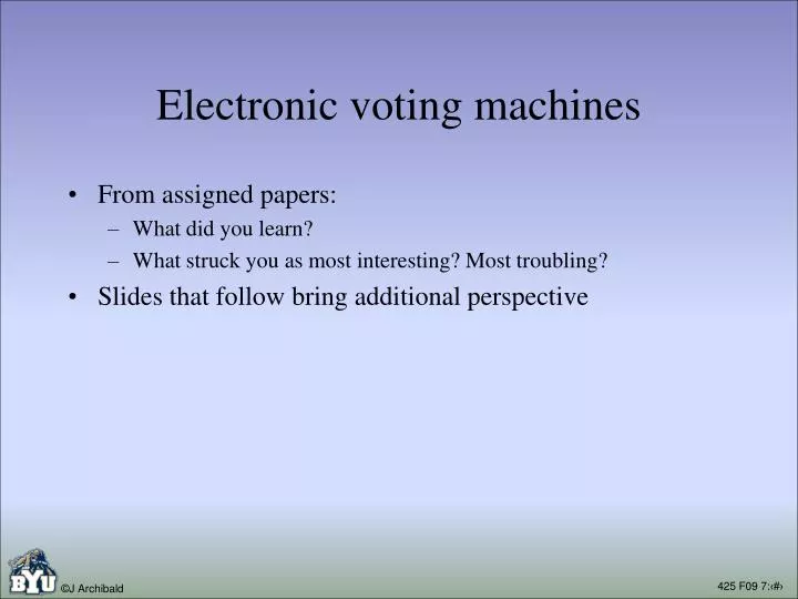 electronic voting machines