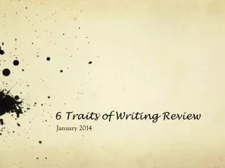 6 Traits of Writing Review