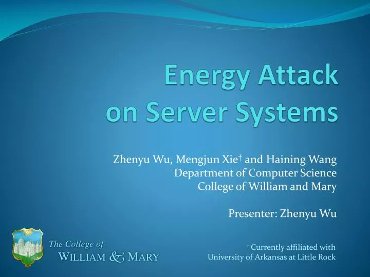 energy attack on server systems
