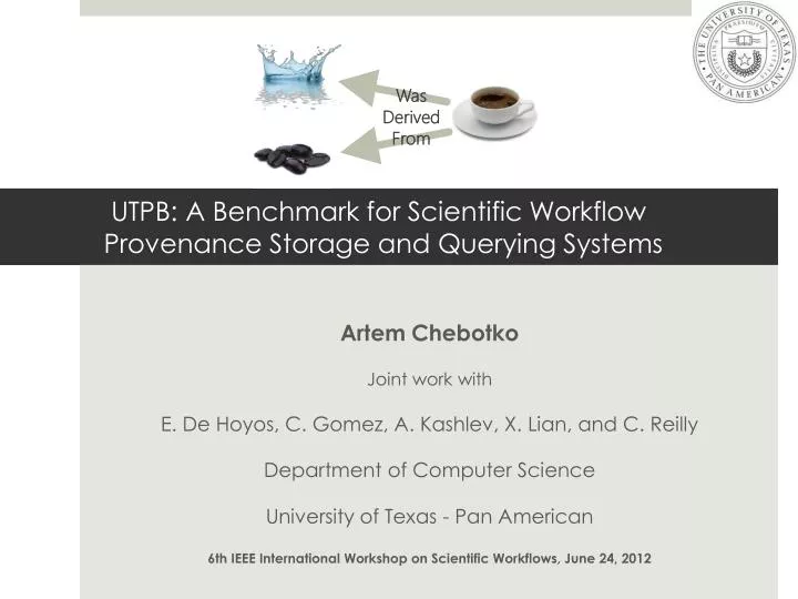 utpb a benchmark for scientific workflow provenance storage and querying systems