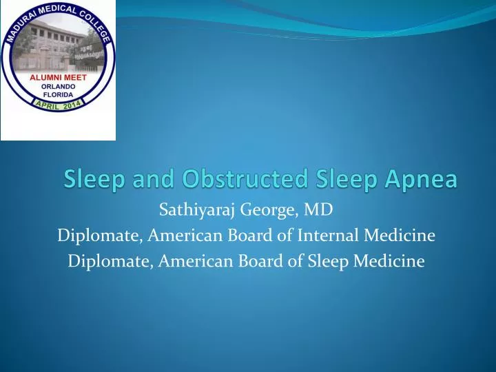 sleep and obstructed sleep apnea