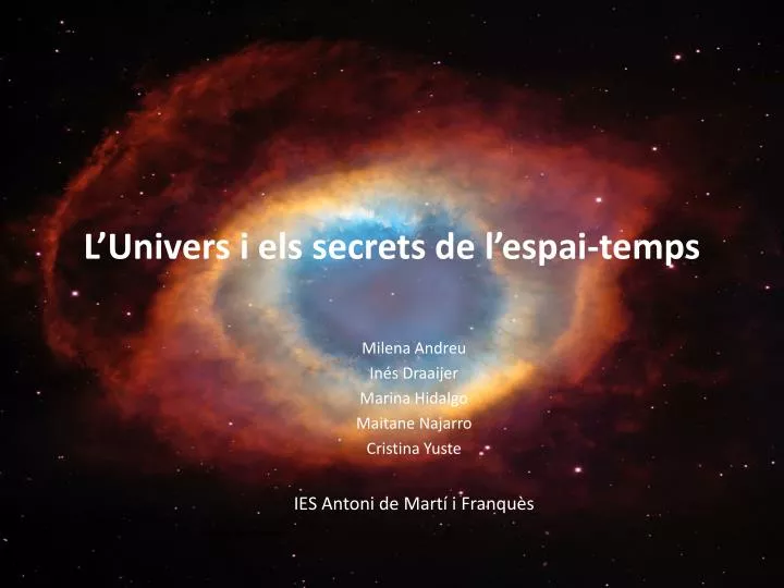 l univers i els secrets de l espai temps