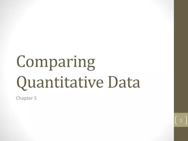 comparing quantitative data