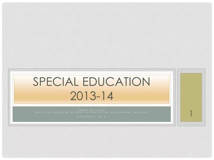 special education 2013 14