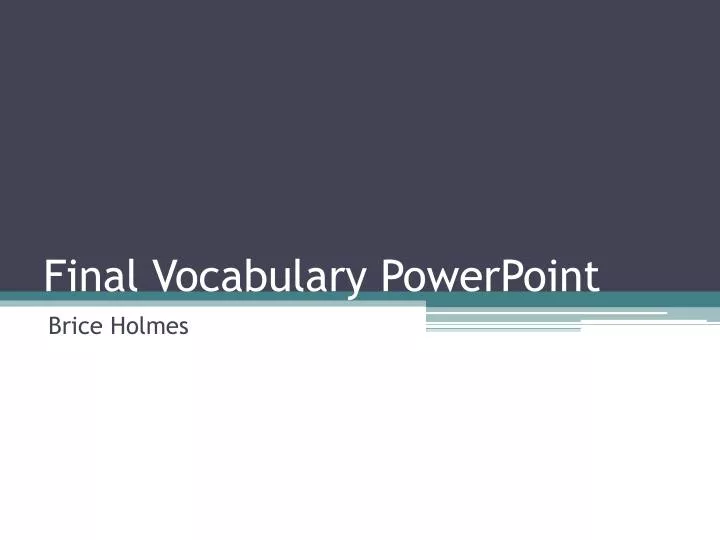 final vocabulary powerpoint