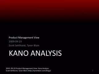 Kano Analysis