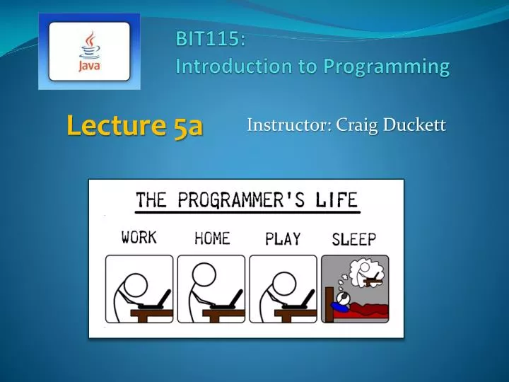 bit115 introduction to programming