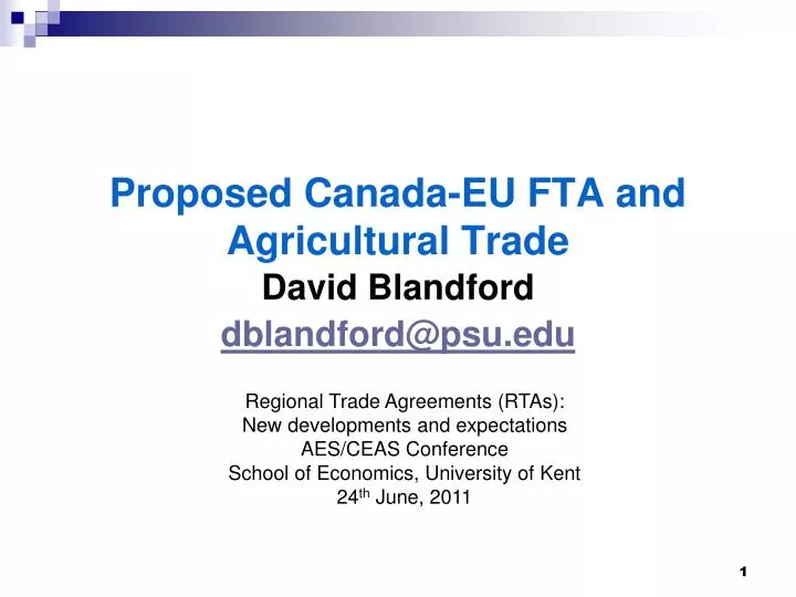 proposed canada eu fta and agricultural trade