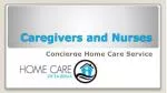 Caregivers and Nurses - slide 1