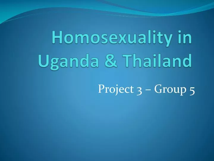 homosexuality in uganda thailand