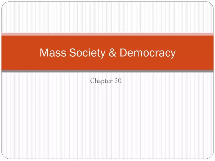 mass society democracy