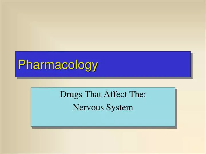 pharmacology