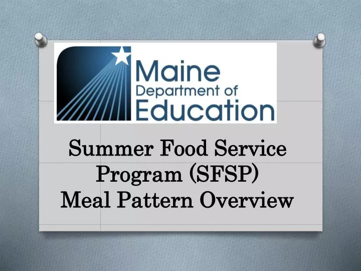 summer food service program sfsp meal pattern overview