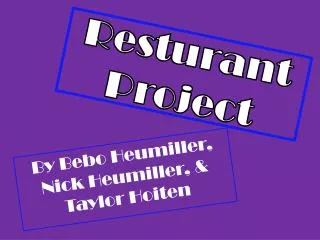 Resturant Project