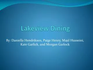 Lakeview Dining