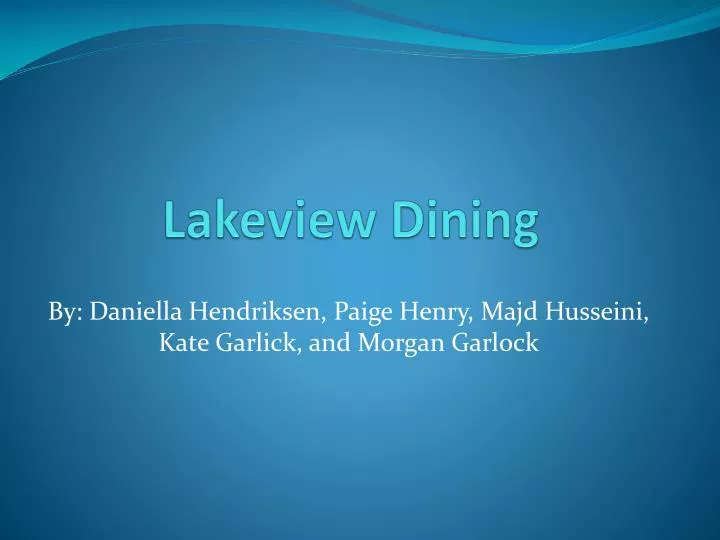 lakeview dining