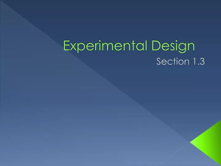 experimental design