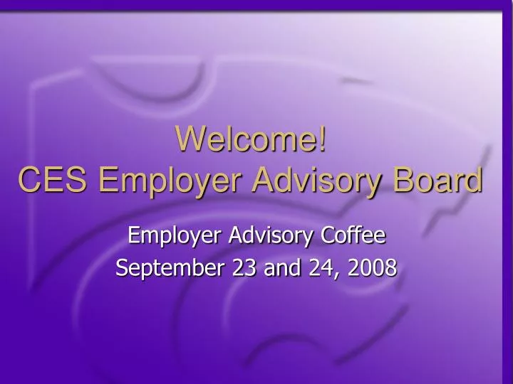 welcome ces employer advisory board