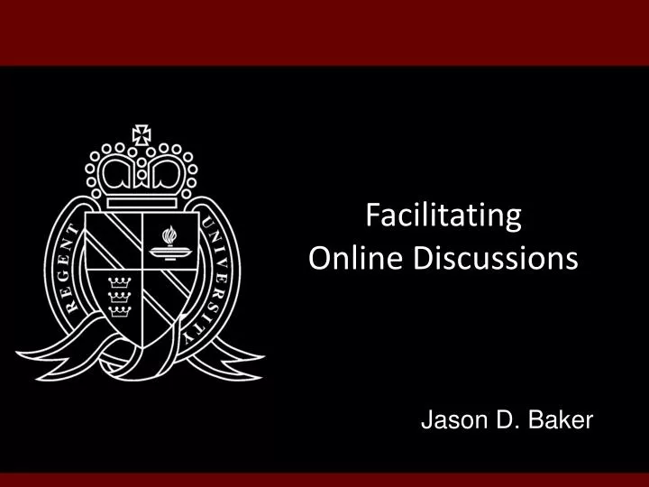 facilitating online discussions