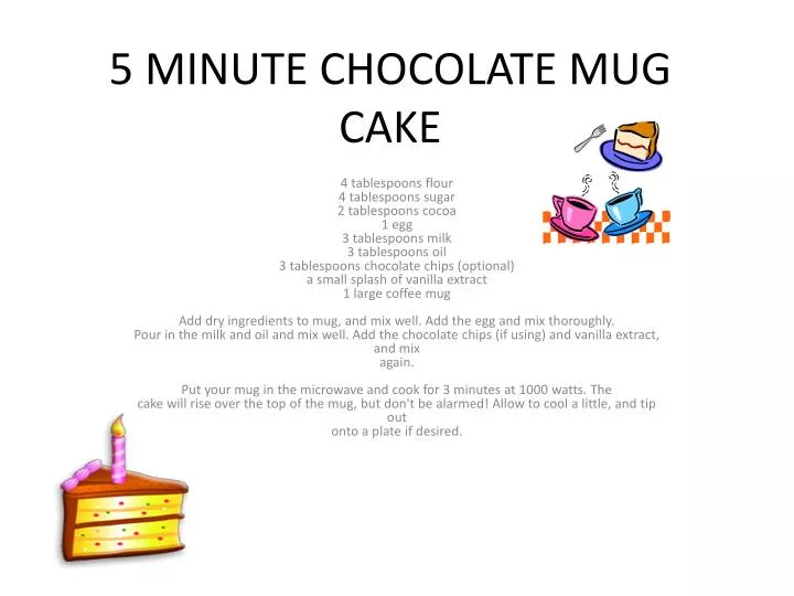 5 minute chocolate mug cake