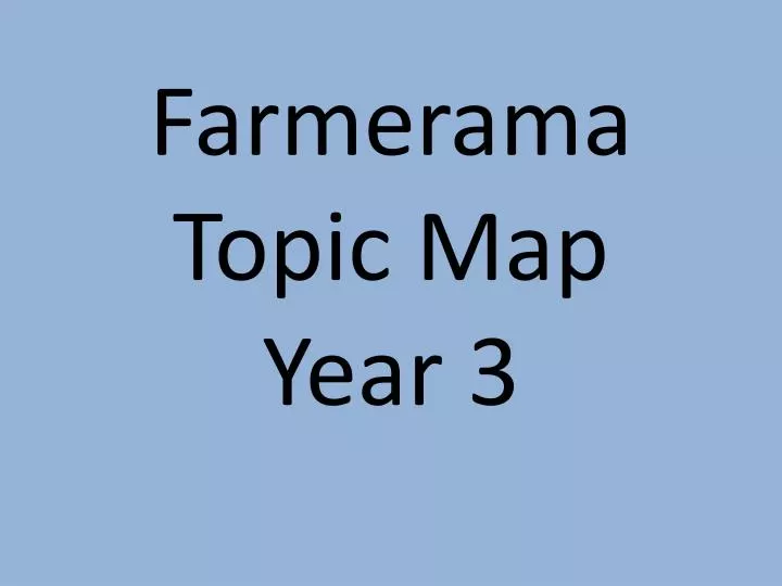 farmerama topic map year 3