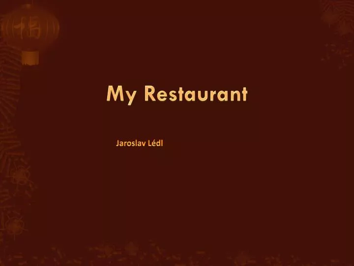 my restaurant