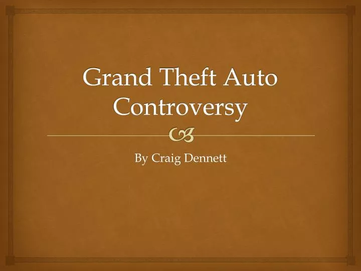 grand theft auto controversy