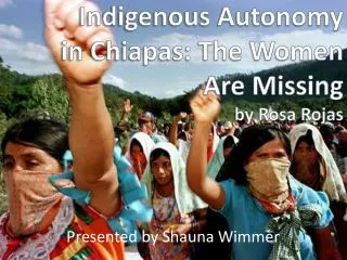 Indigenous Autonomy in Chiapas: The Women Are Missing by Rosa Rojas