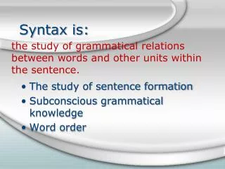 Syntax is: