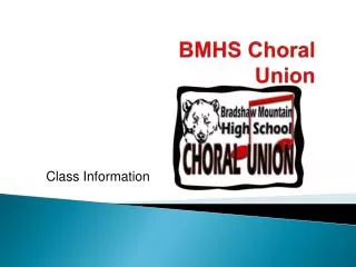 BMHS Choral Union