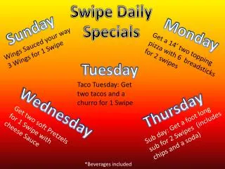 Swipe Daily Specials