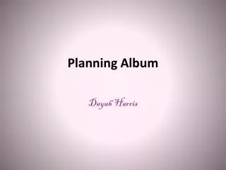 Planning Album