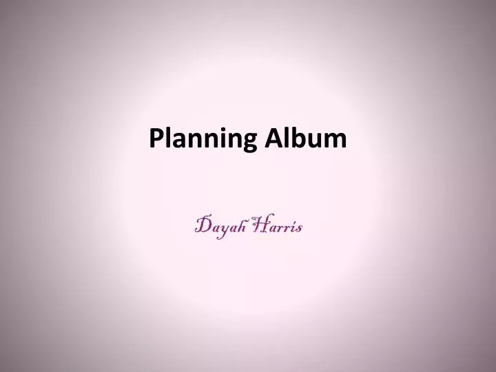planning album