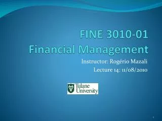 FINE 3010-01 Financial Management