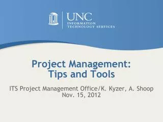 Project Management: Tips and Tools