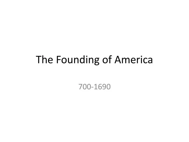 the founding of america