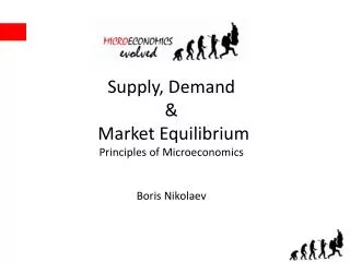 Supply, Demand &amp; Market Equilibrium Principles of Microeconomics Boris Nikolaev