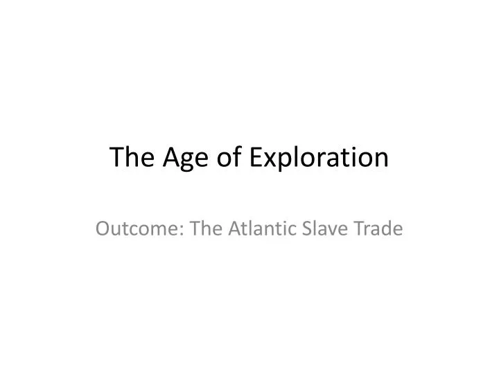 the age of exploration