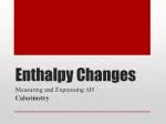 Enthalpy Changes - slide 1